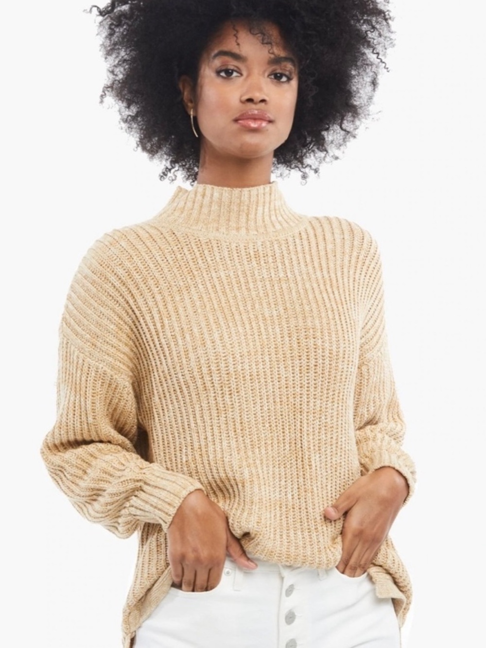 ABLE Rose Relaxed Sweater Tunic Organic Cotton size M NWT